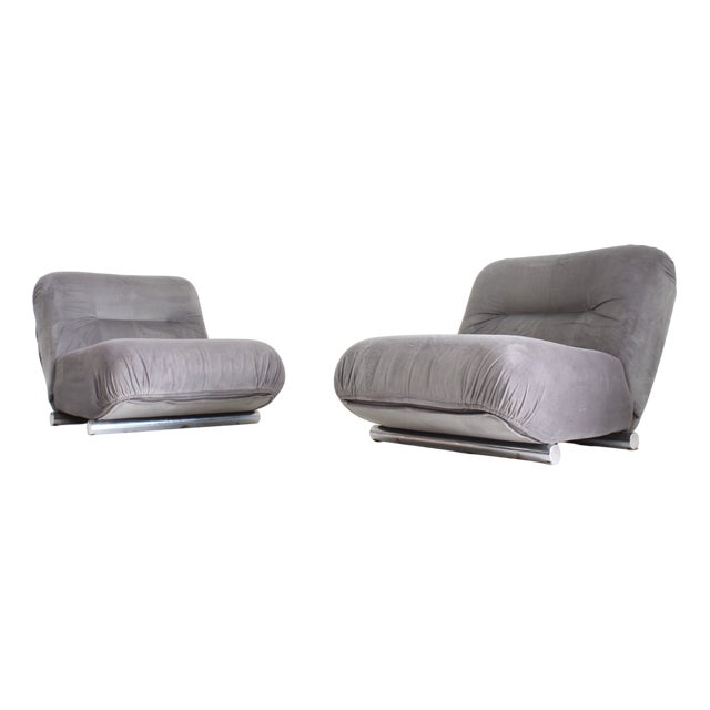 Munari Lounge Chairs by Giuseppe for Poltrona Munari, Italy, 1970s, Italy Set of 2 For Sale