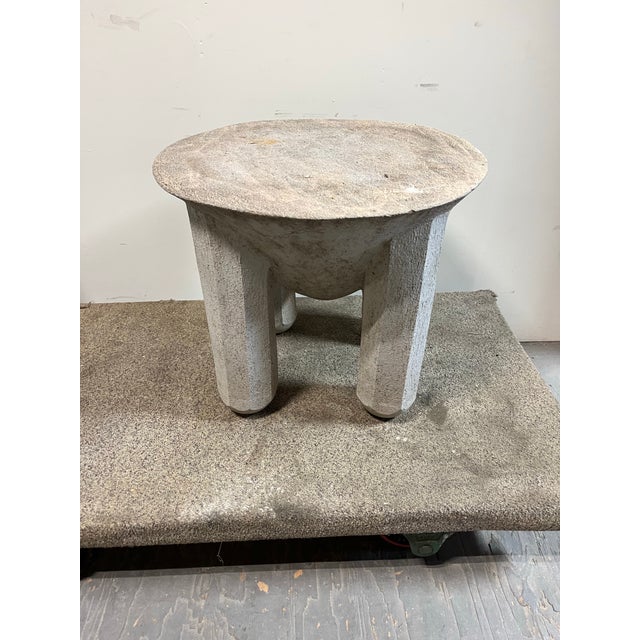 Brutalist Stone Concrete Outdoor Table Pedestal Form For Sale - Image 11 of 11