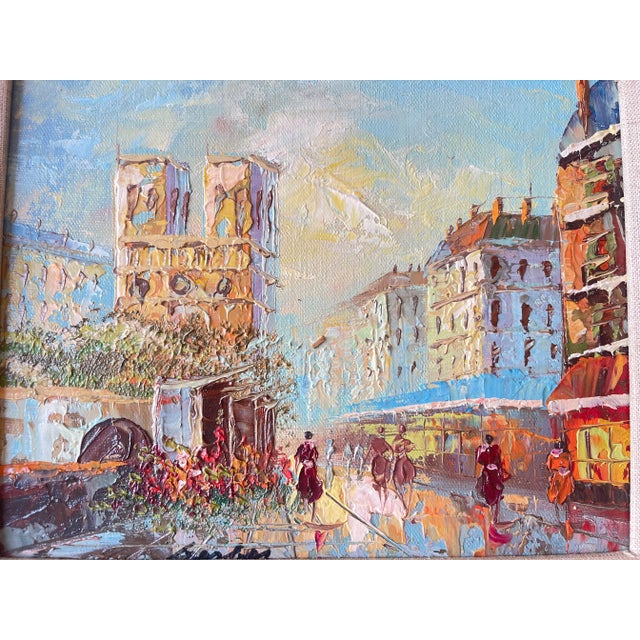 Notre Dame & the Paris Flower Market, Oil on Canvas Depicting, Diana Malian For Sale In West Palm - Image 6 of 11