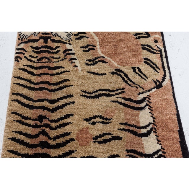Modern Tiger Rug by Doris Leslie Blau Size: 2'0" × 3'0" (60 × 91 cm) Color: Black, Beige, Brown, Ivory This sophisticated...