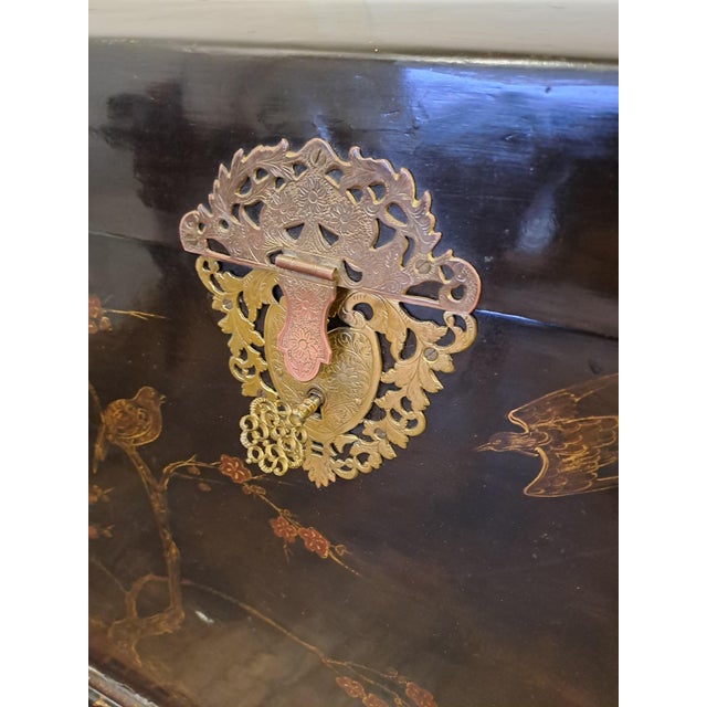 Japanese Black Lacquered Chest on Stand, 1900 For Sale - Image 11 of 13