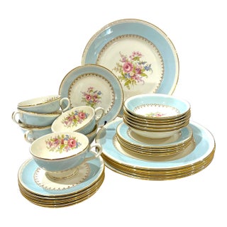 1950's Homer Laughlin Georgian Eggshell China "Chateau" 30 Pieces Service for Six For Sale