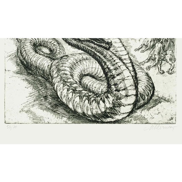 Serpent is an original etching artwork by Marcel Chirnoaga (Romanian, 1930–2008) one of the most important artists of...