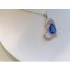 3 Carat Tanzanite and 2 Carat Diamond Heart Pendant/ Necklace 18 Karat Gold For Sale - Image 16 of 18