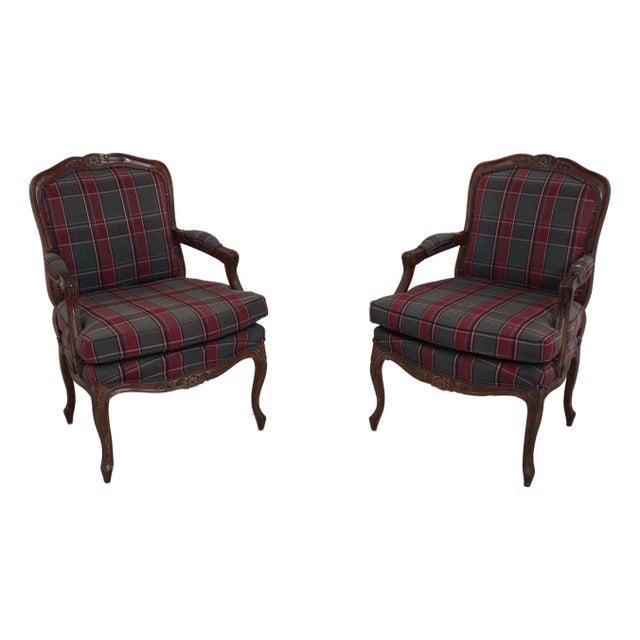 Pair Jeffco Country French Style Open Armchairs For Sale