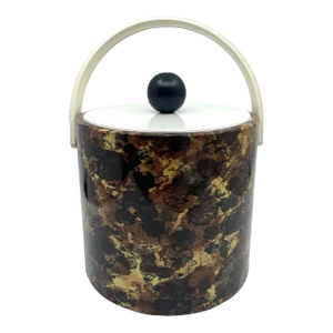 1970s Vintage Faux Tortoiseshell Ice Bucket