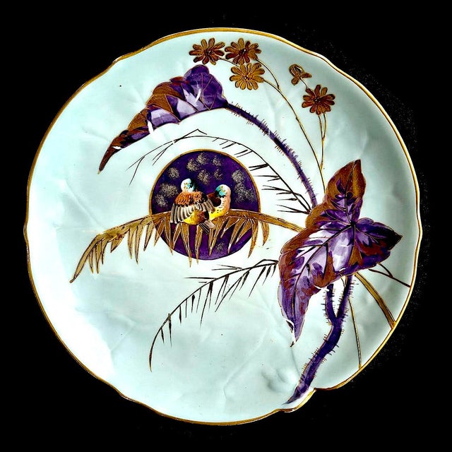 Late 19th Century Late 19th Century Limoges Hand Painted Plate With Gold Inlay, Marked Martial Redon For Sale - Image 5 of 14