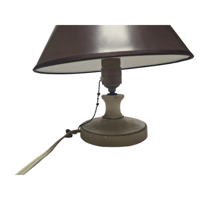 Art Deco Alabaster Bedside Lamp, Belgium, 1950s For Sale - Image 6 of 11