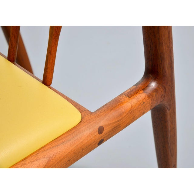 Wood Black Walnut and Leather Lounge Chair Attr. Sam Maloof, 1960s For Sale - Image 7 of 8