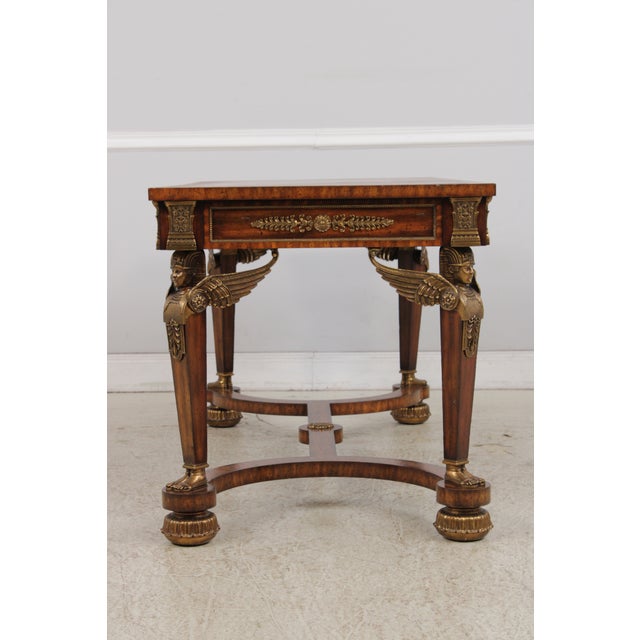 Maitland - Smith Maitland Smith French Empire Leather Top Desk For Sale - Image 4 of 18