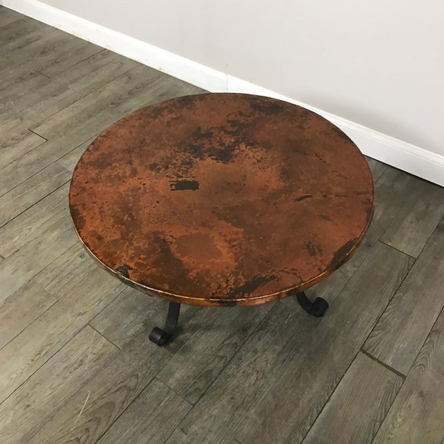 Arhaus Copper-Top Coffee Table | Chairish