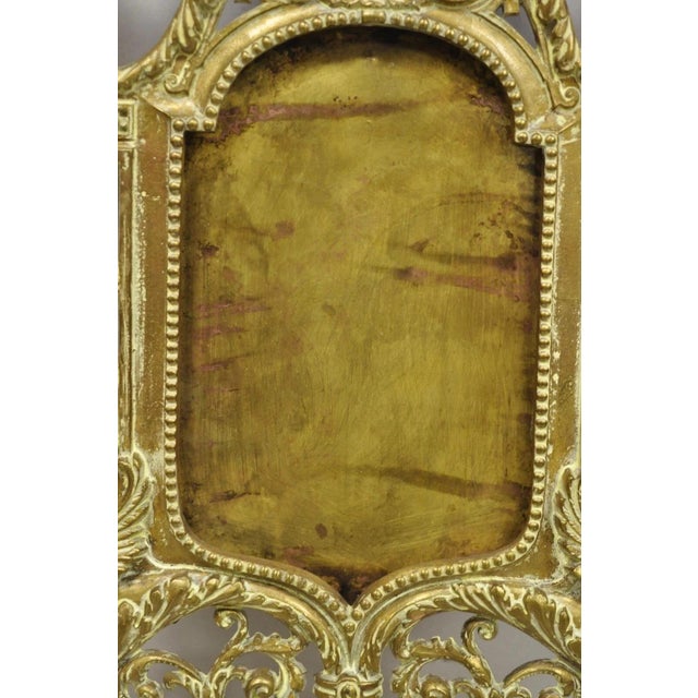 Antique French Regency Style Cast Brass Bronze Figural Eagle Photo Picture Frame For Sale In Philadelphia - Image 6 of 10
