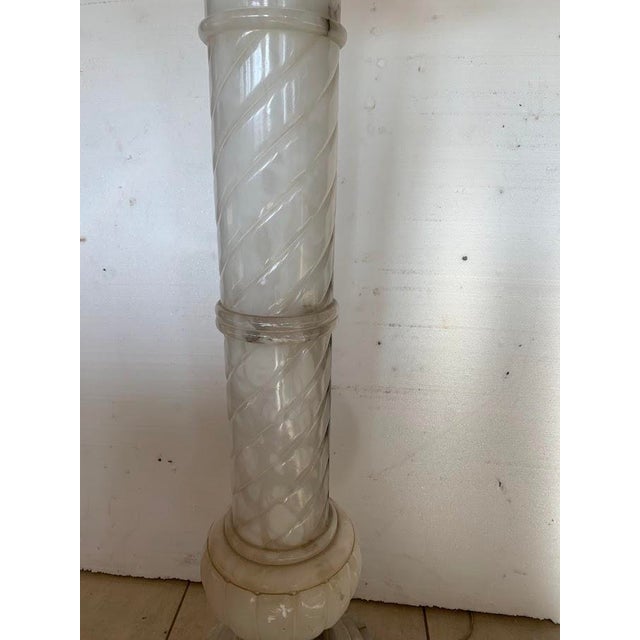 Alabaster Column with Twisted Finial, 1900s For Sale - Image 5 of 7