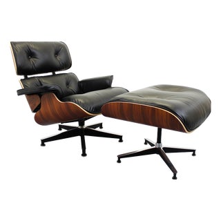 Set of Lounge Chair with Ottoman by Charles and Ray Eames for Herman Miller For Sale