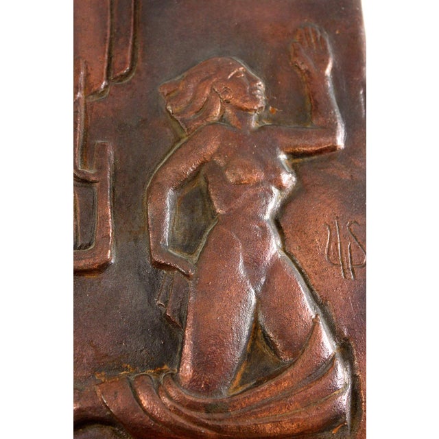 Bronze Wall Plaque by Ulla Fogelklou Skogh for Ystad-Metall, 1930s For Sale - Image 6 of 7
