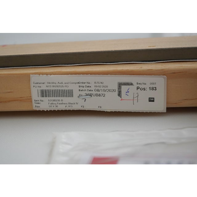 Modern Design Framed Leaf Print Oil Painting on Canvas For Sale - Image 9 of 9