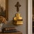 Vintage Italian Brass Holy Water Font, Mid-20th Century A beautifully crafted mid-20th-century Italian brass holy water...