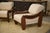 Brutalist Armchairs in Wood and Ecru Bouclé, 1970s, Set of 2 For Sale - Image 9 of 13