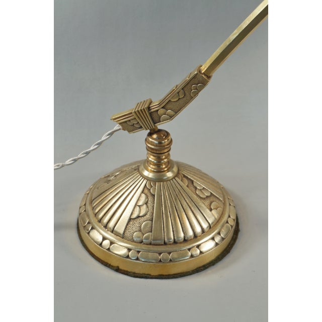 Metal French Art Deco Piano Lamp by Monix - 1930s France For Sale - Image 7 of 16