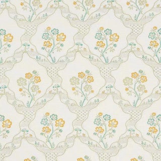 Schumacher Marella Fabric in Leaf For Sale