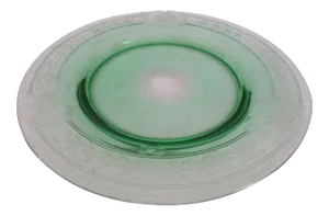 Carder Steuben Etched Pomona Green Glass Small Plate