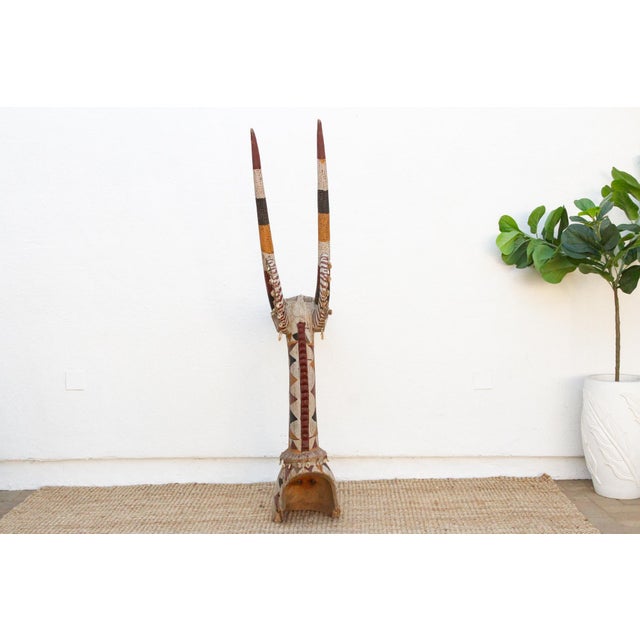Exceptional 79" Tall African Antelope Figure For Sale - Image 12 of 12