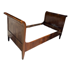 Antique American Empire Flame Mahogany Sleigh Daybed, C. 1820–1840