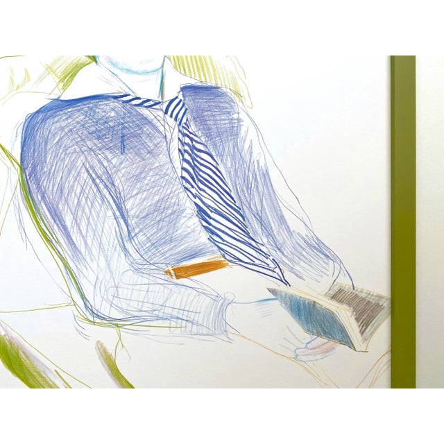 David Hockney Vintage 1975 Lithograph Print Framed Paris Exhibition Poster " Jacques De Bascher De Beaumarchais " 1973 For Sale - Image 10 of 13