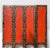Early 20th Century Chinoiserie 4 Panel Screen Red & Gold Lacquer & Black & Gold Border For Sale - Image 5 of 15