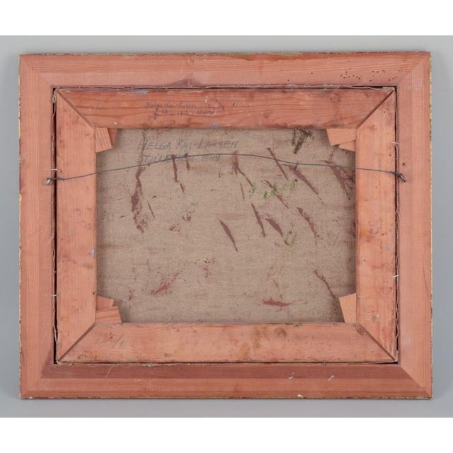 Helga Kai-Larsen, Still Life with Bowl and Fruits, 1949, Oil on Canvas For Sale - Image 8 of 10