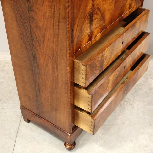 19th Century Walnut Secretaire from Louis Philippe For Sale - Image 6 of 13