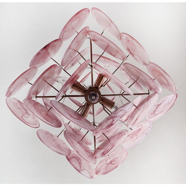 Murano Glass Disc Chandelier For Sale - Image 15 of 17