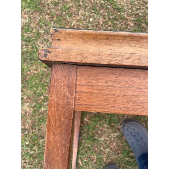 Vintage One of a Kind Tray Table With Framed Needlepoint Top For Sale In Charlotte - Image 6 of 7