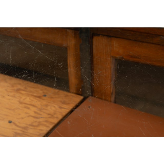 Antique Oak & Glass Retail Showcase With Storage Base For Sale - Image 16 of 16