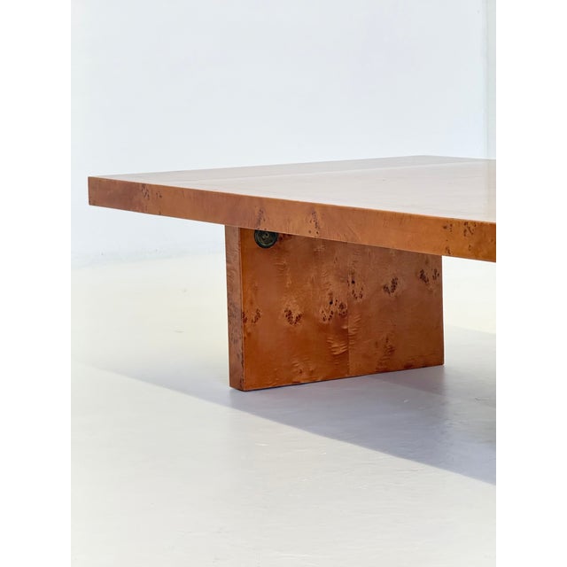 Wood Vintage Coffee Table in Burl Wood by Smania, 1960s For Sale - Image 7 of 14