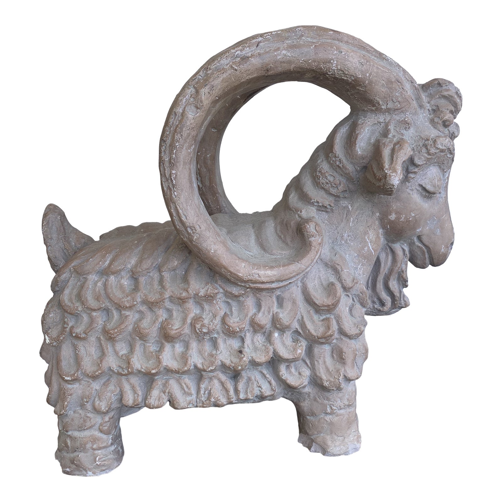 Mid-Century Decorative Ram Sculpture | Chairish