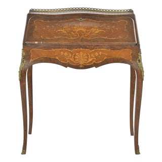 Louis XV Lady's Desk in Floral Marquetry For Sale