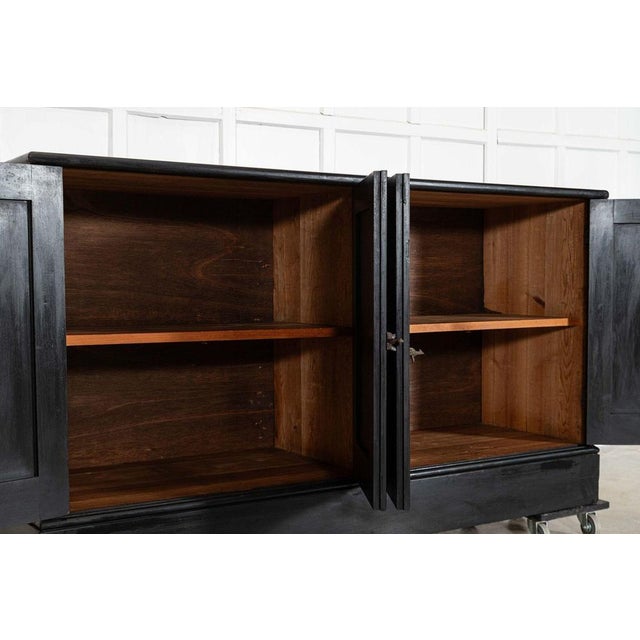 19th Century English Pine Ebonised Dresser Base, 1890s For Sale - Image 14 of 16