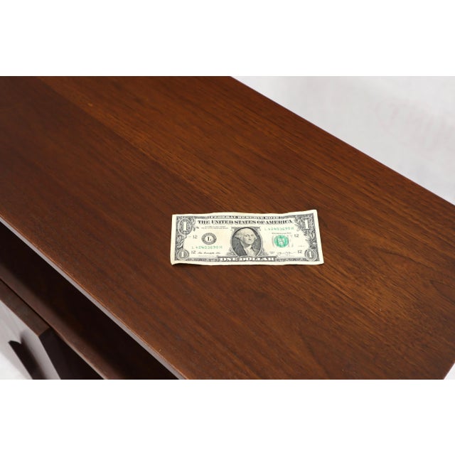 Brown Mid 20th Century Walnut Mid-Century Modern Accordion Door Entry Hall Cabinet For Sale - Image 8 of 11