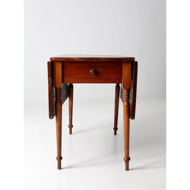 Antique Drop Leaf Console Table For Sale - Image 9 of 13