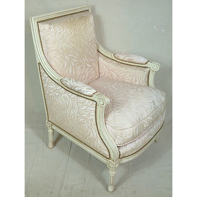 Louis XVI Style Bergeres, a Pair For Sale - Image 10 of 14