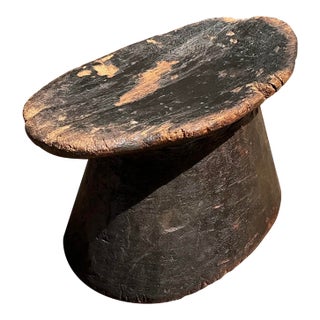 Vintage Brazilian Carved Wood Head Rest For Sale