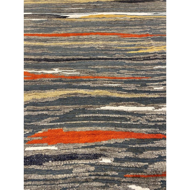 This stunning allover design Moroccan rug is made of 75% wool & 25% cotton, dyed with pigment from the vegetable. It’s...