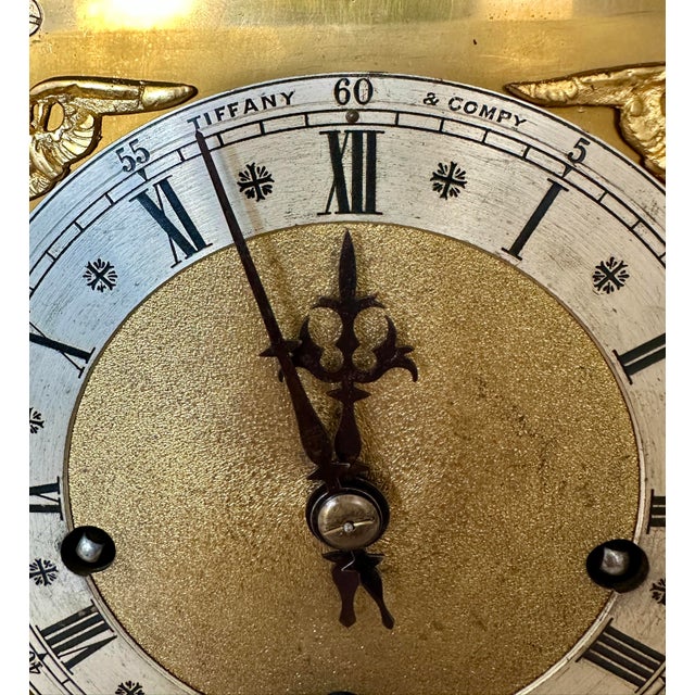 Antique Tiffany & Co. Architectural Oak Bracket Clock | English Case, German 5-Gong Movement | Circa 1900 For Sale - Image 11 of 18