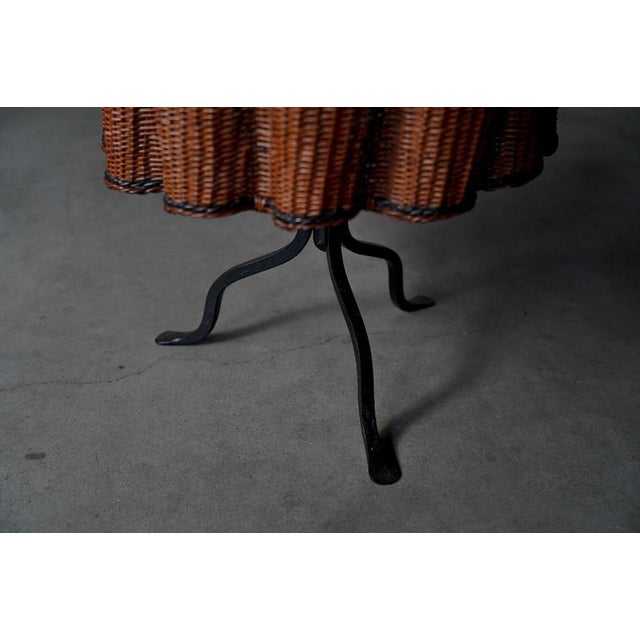 Cast Iron and Rattan Side Tables, Netherlands, 1950s, Set of 2 For Sale - Image 10 of 11