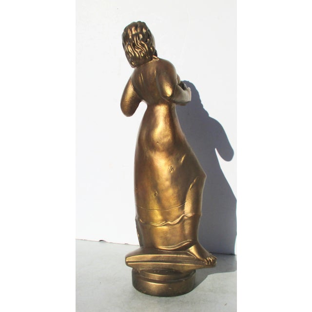 Mid Century Copper Clad Harvest Figure For Sale - Image 4 of 11