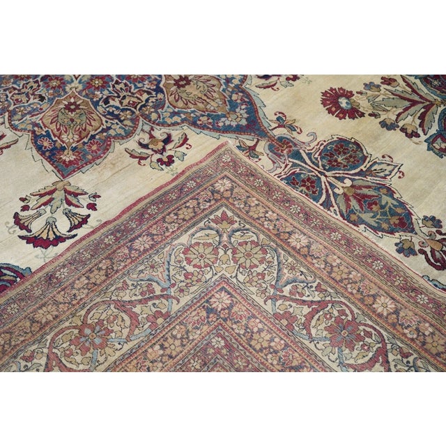 Late 19th Century Antique Kerman Rug 9'8'' x 14'6'' For Sale - Image 4 of 12