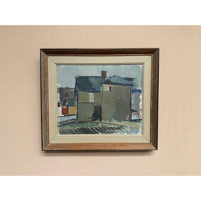 Gustav‑adolf Johansson, Sage House, 1950s, Oil Painting on Canvas, Framed For Sale - Image 13 of 18