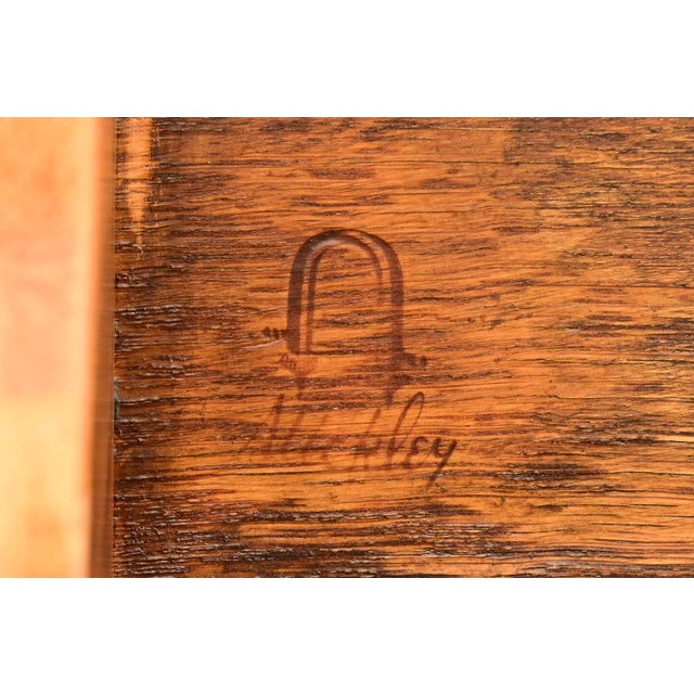 Wood Gustav Stickley Antique Mission Oak Arts & Crafts Writing Desk, Newly Refinished For Sale - Image 7 of 15