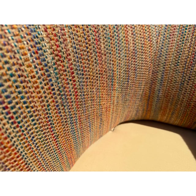 Vintage Milo Baughman Style Sculptural Swivel Barrel Lounge Chairs by Classic Gallery, Pair For Sale - Image 14 of 15